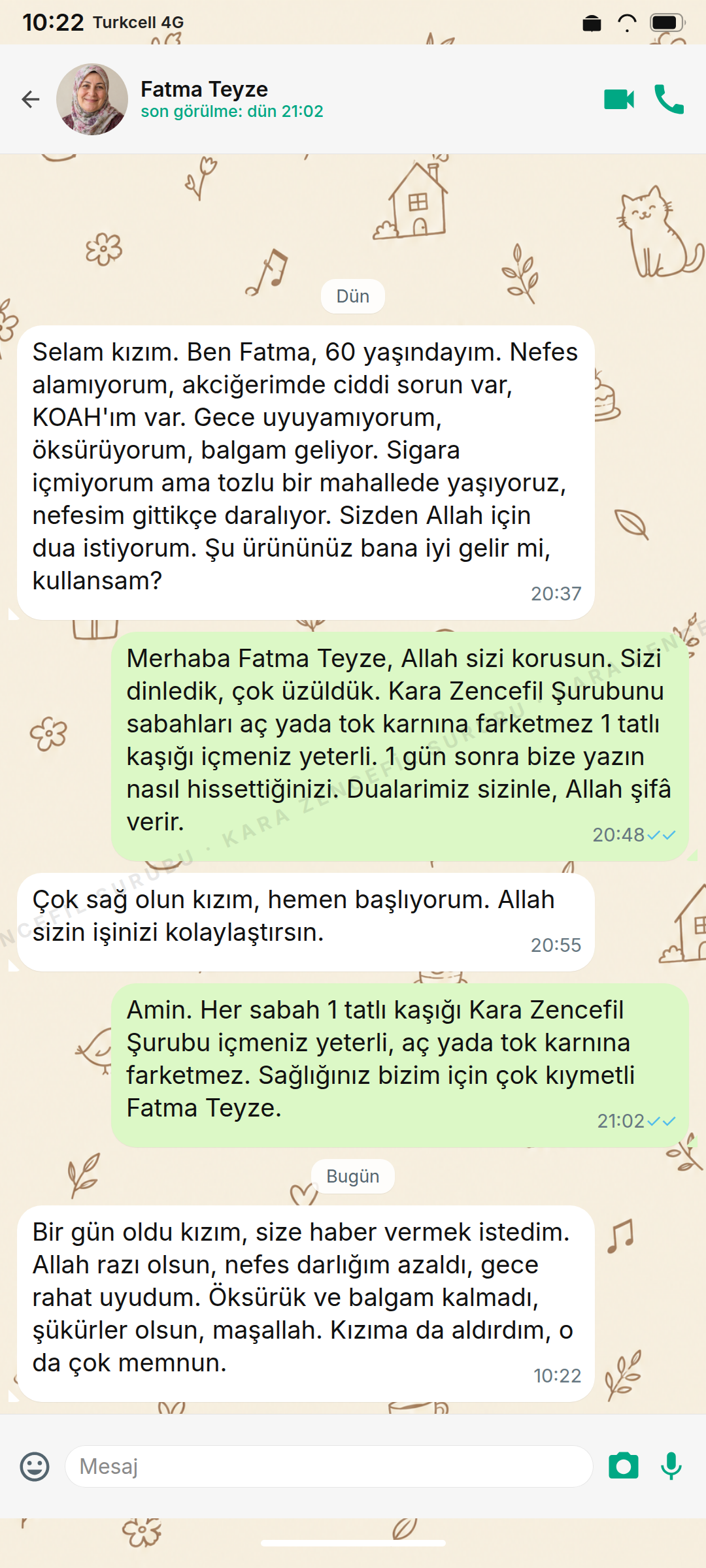 Müşteri sipariş görüşmesi 1
