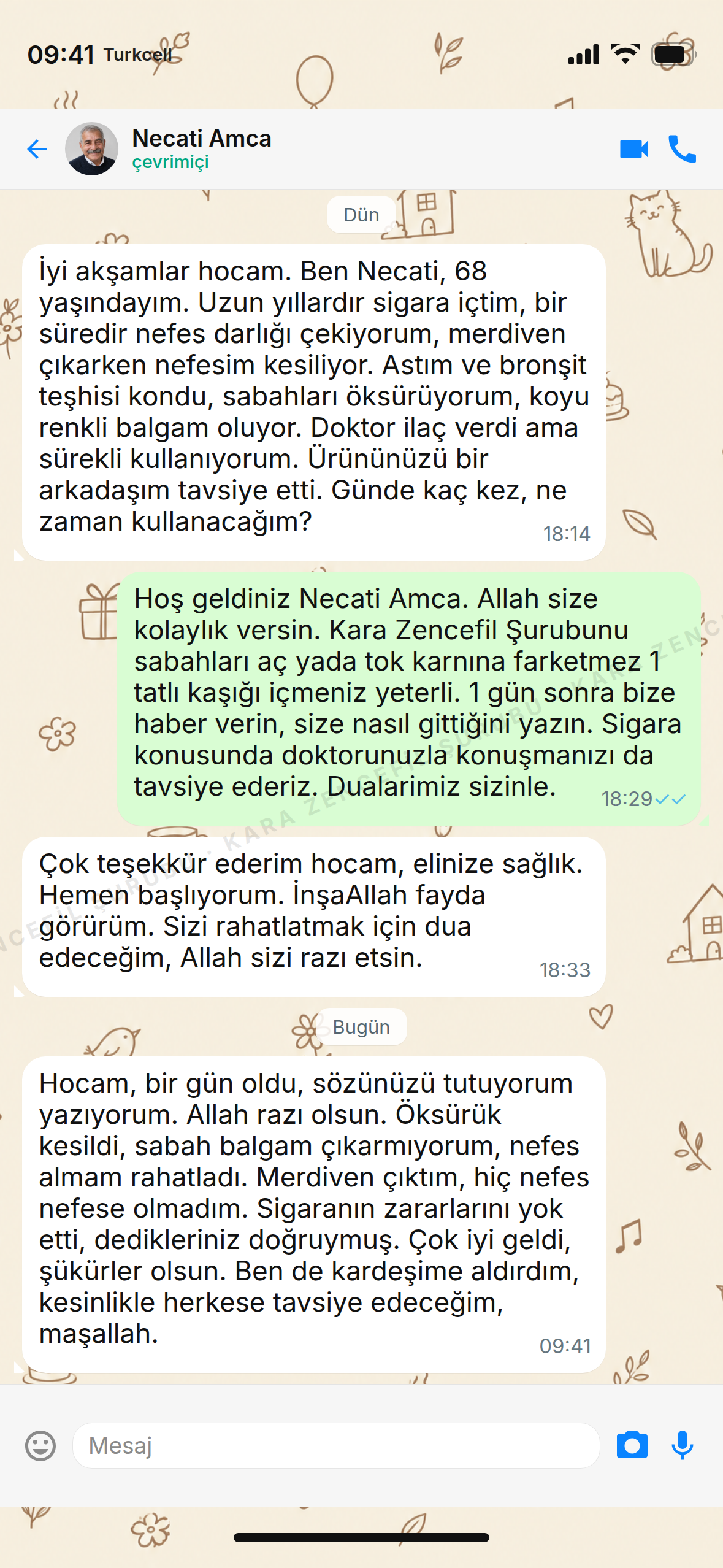 Müşteri sipariş görüşmesi 2